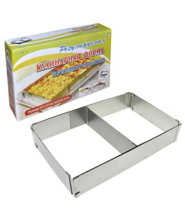 Кулинарная форма прямоугольная регулир. 17*27*5см
