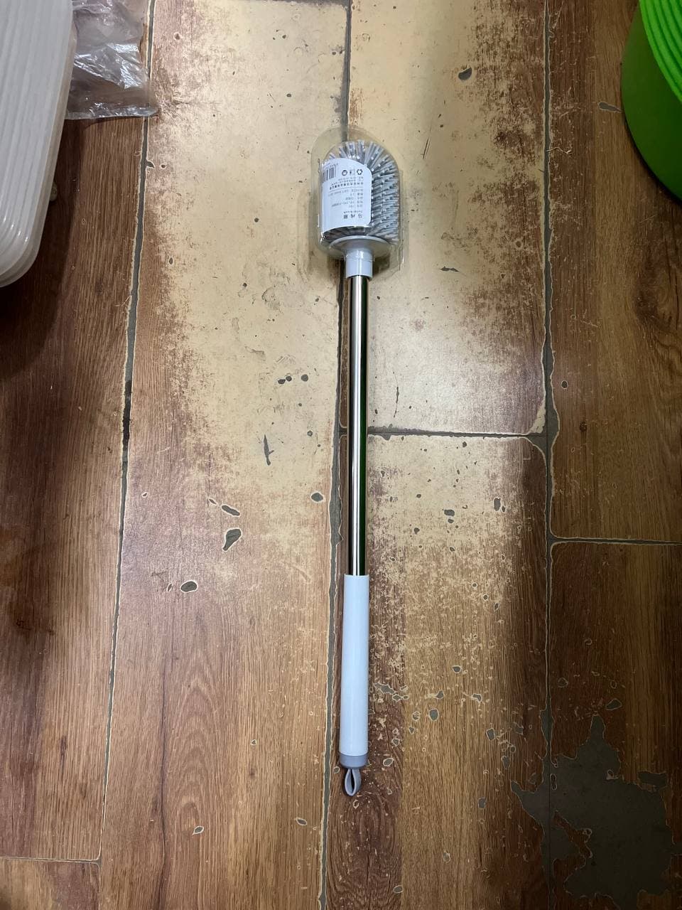 Щетка длинная ручка для унитаза силиконовая 53см. "Toilet brush"