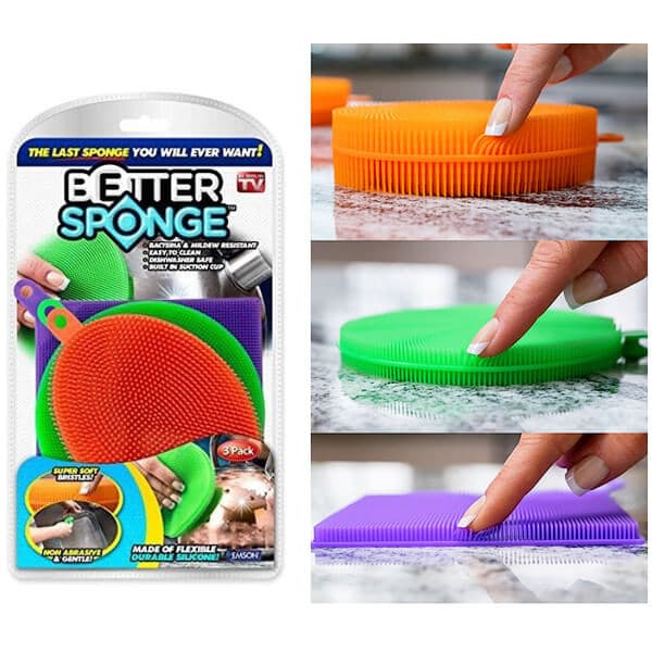 Набор универсальных силиконовых губок 3в1 "Better Sponge RZ-550"