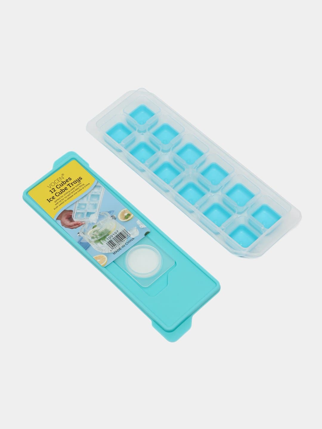 Форма для льда с крышкой, Vocen 12 ячеек, 26х9,5см, ячейка 3,3x3,3см.арт:100107