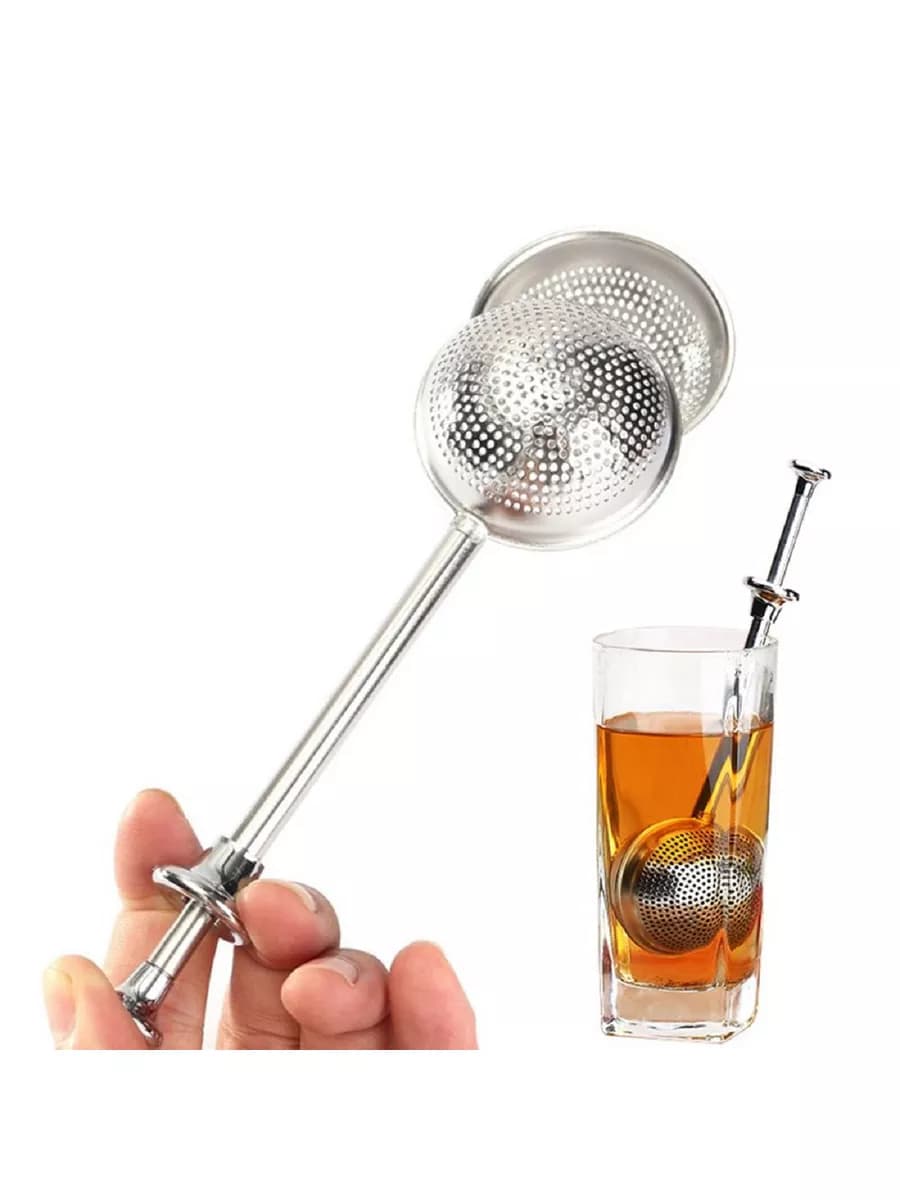 Ситечко для чая с ручкой из нерж.стали. 18х5см