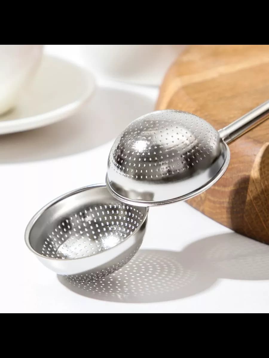 Ситечко для чая с ручкой из нерж.стали. 18х5см
