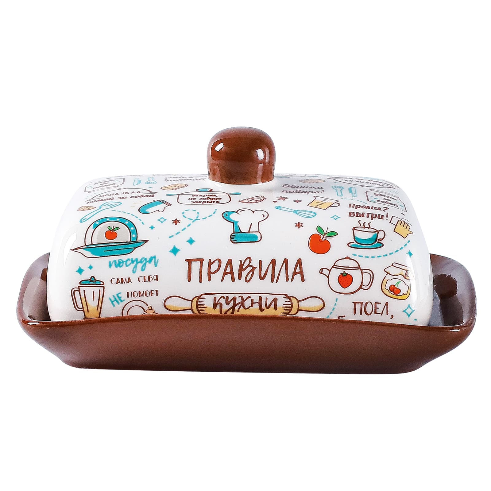 Масленка керам прямоугольная 17х12х8см Правила кухни ТМ Appetite
