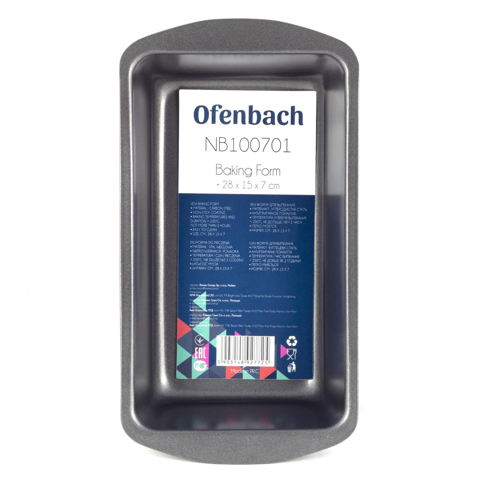 Форма для запекания Ofenbach NB 100701 (28х15х6,8 см) из углеродистой стали