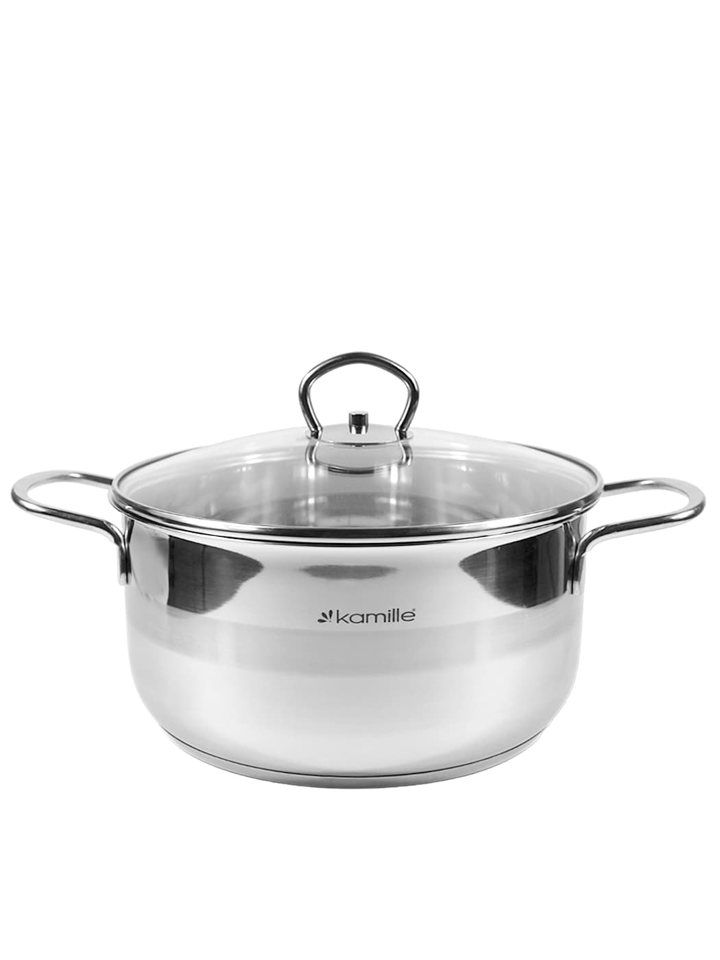 Кастрюля 4 л. из нержавеющей стали Kamille KM 5414 с крышкой (22х11 см)