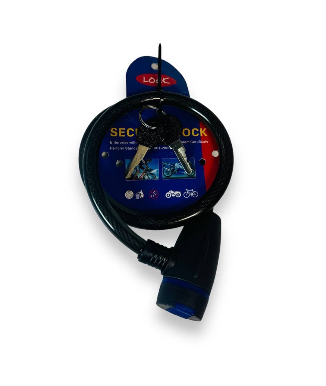 Замок для велосипеда 1,2 x 65см толстый "SECURITY LOCK"