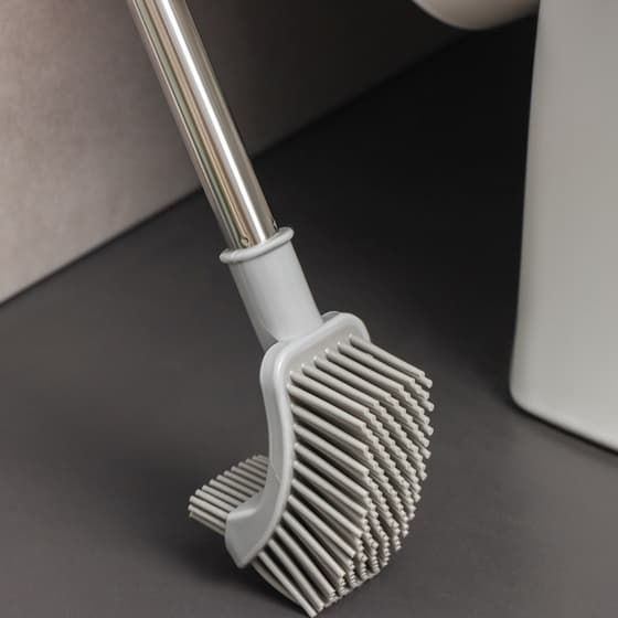 Щетка длинная ручка для унитаза двухсторонняя силиконовая 50см. "Toilet brush"