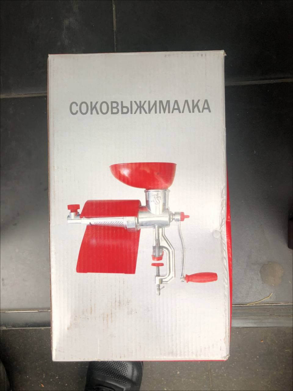 Соковыжималка механическая , чугунная 30×13×27 см, цвет красный