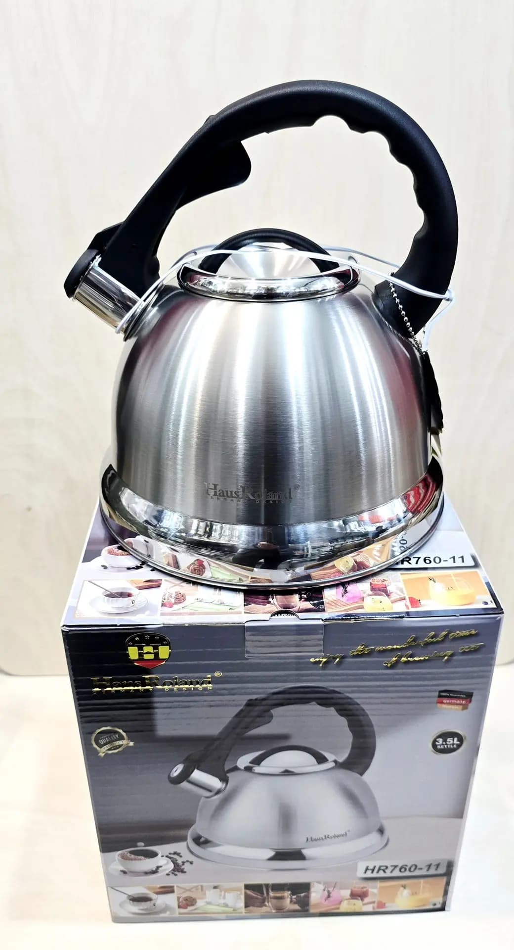 Чайник 3.5л из нержавеющей стали со свистком HousRoland, HR760-11