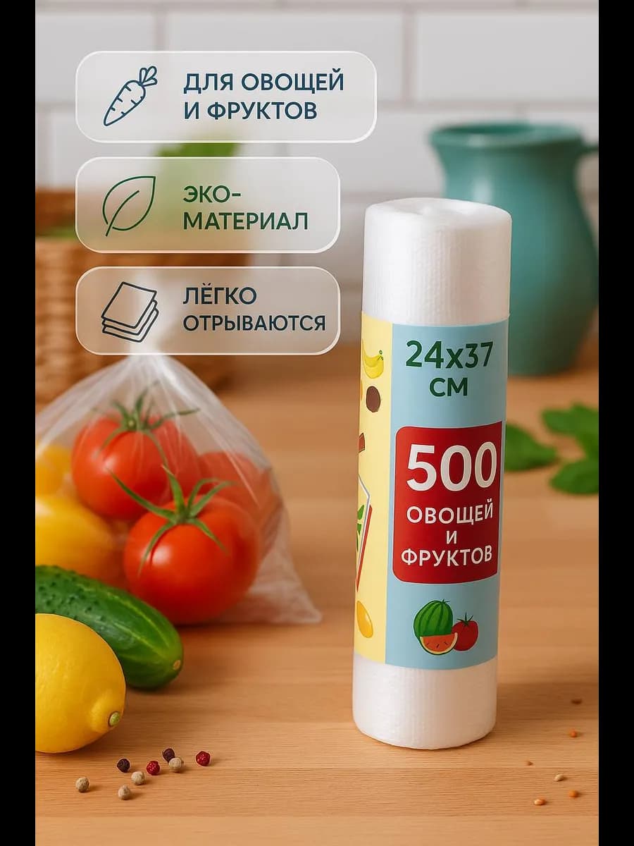 Пакеты фасовочные 24х37 500шт