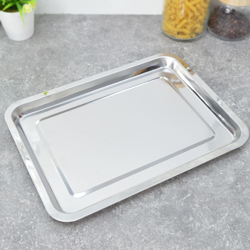 Поднос, нержавеющая сталь,мелк 40х60х2см "HIGH QUALITY"