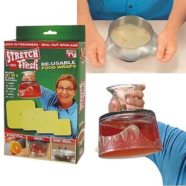 Силиконовые пленки-крышки 4в1 Stretch and Fresh