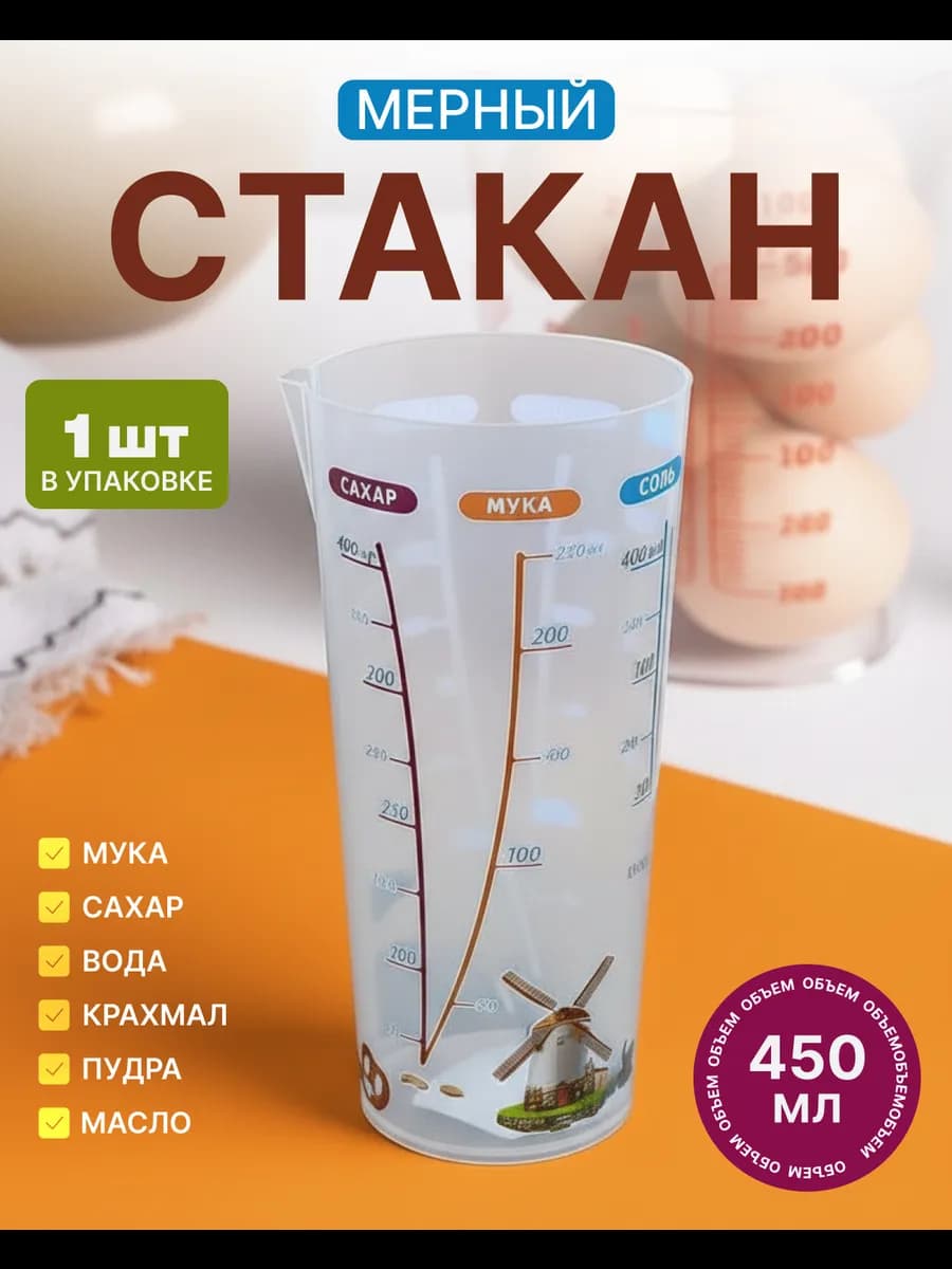 Стакан мерный для выпечки ЛБ-225 500мл Libra Plast