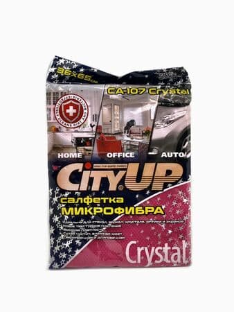 Салфетка микрофибра City UP CA-107 Crystal 36*65см (300мг)