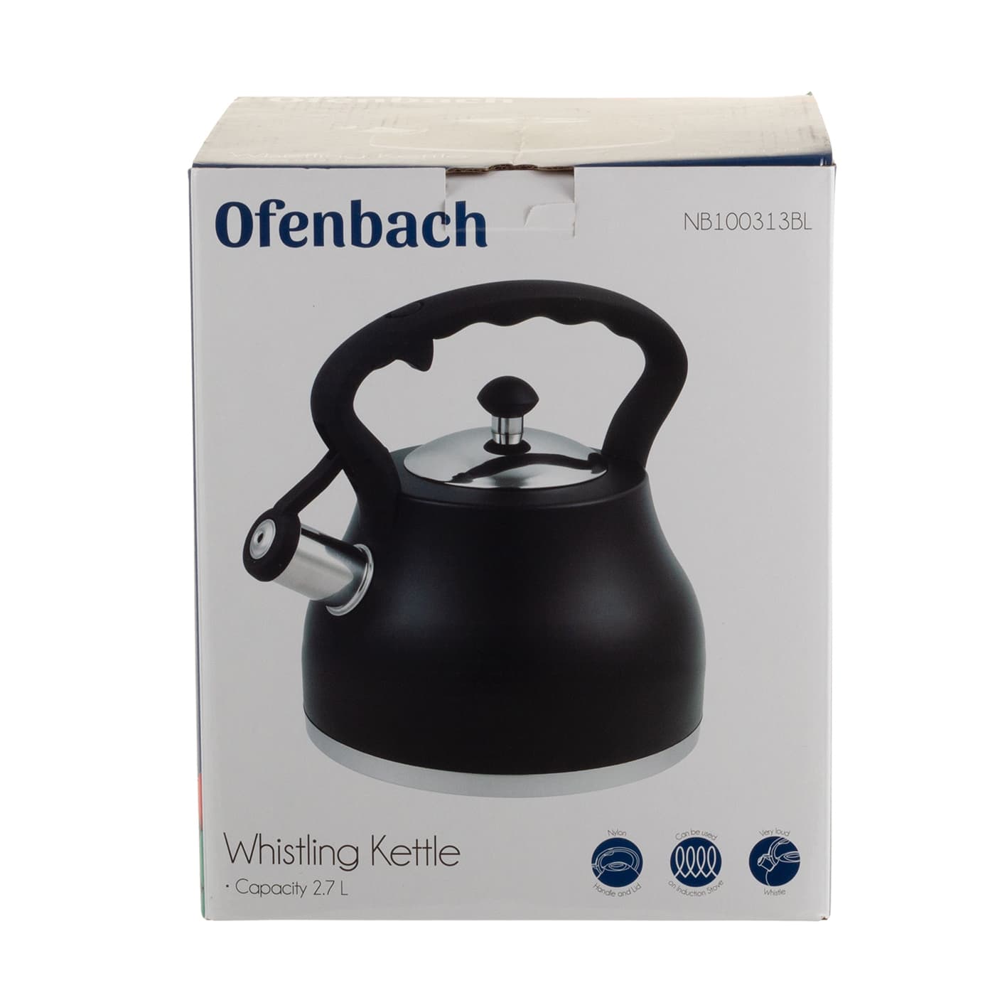 Чайник 2,7 л. из нержавеющей стали со свистком Ofenbach NB 100313BL