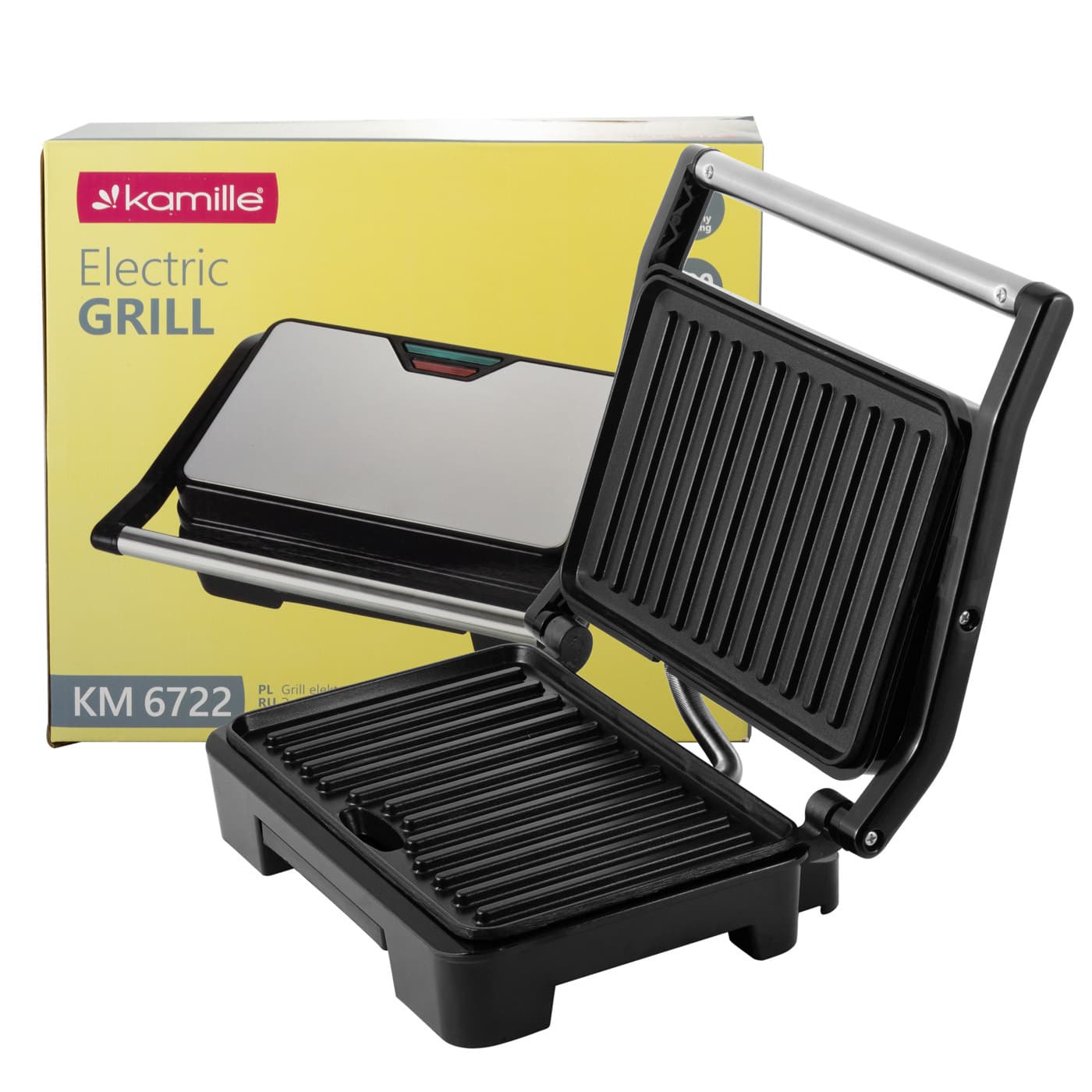 Гриль электрический 900 Вт. Kamille KM 6722 с антипригарным покрытием