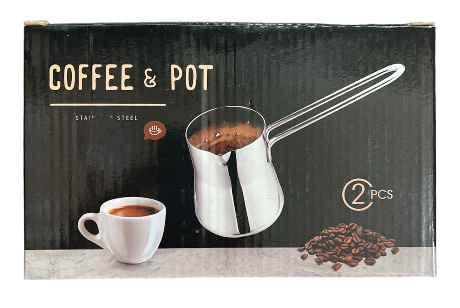 Турка из нержавеющей стали, 720мл. Coffee&Pot. 2шт/уп