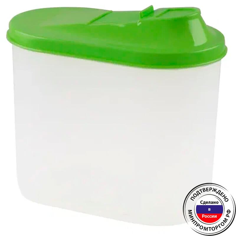 Банка овальная 2 л. для сыпучих продуктов