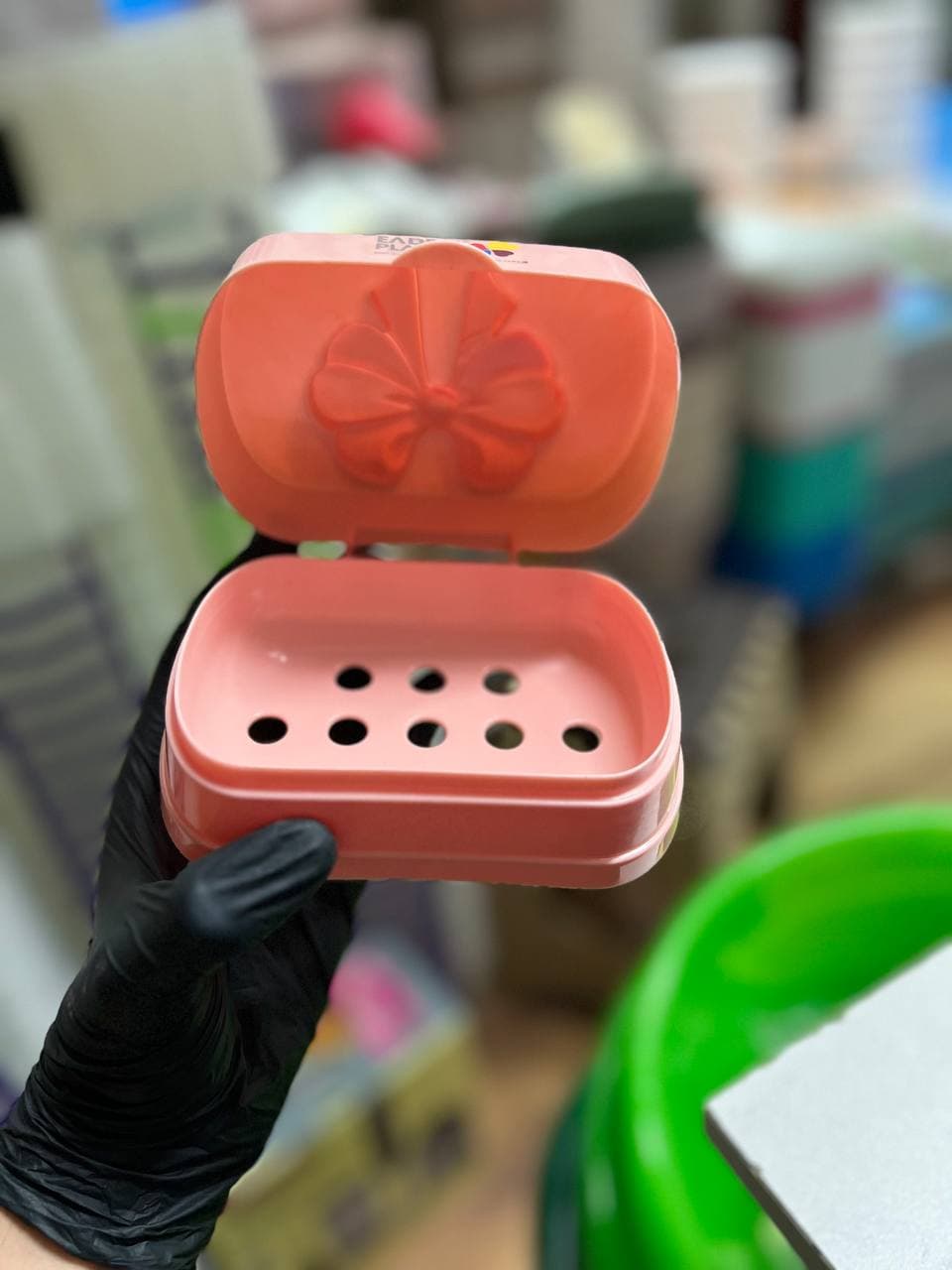 Мыльница с крышкой "Ромашка", 13,3×9,5×4,5см, цвет МИКС "EVDEVL PLASTIC"