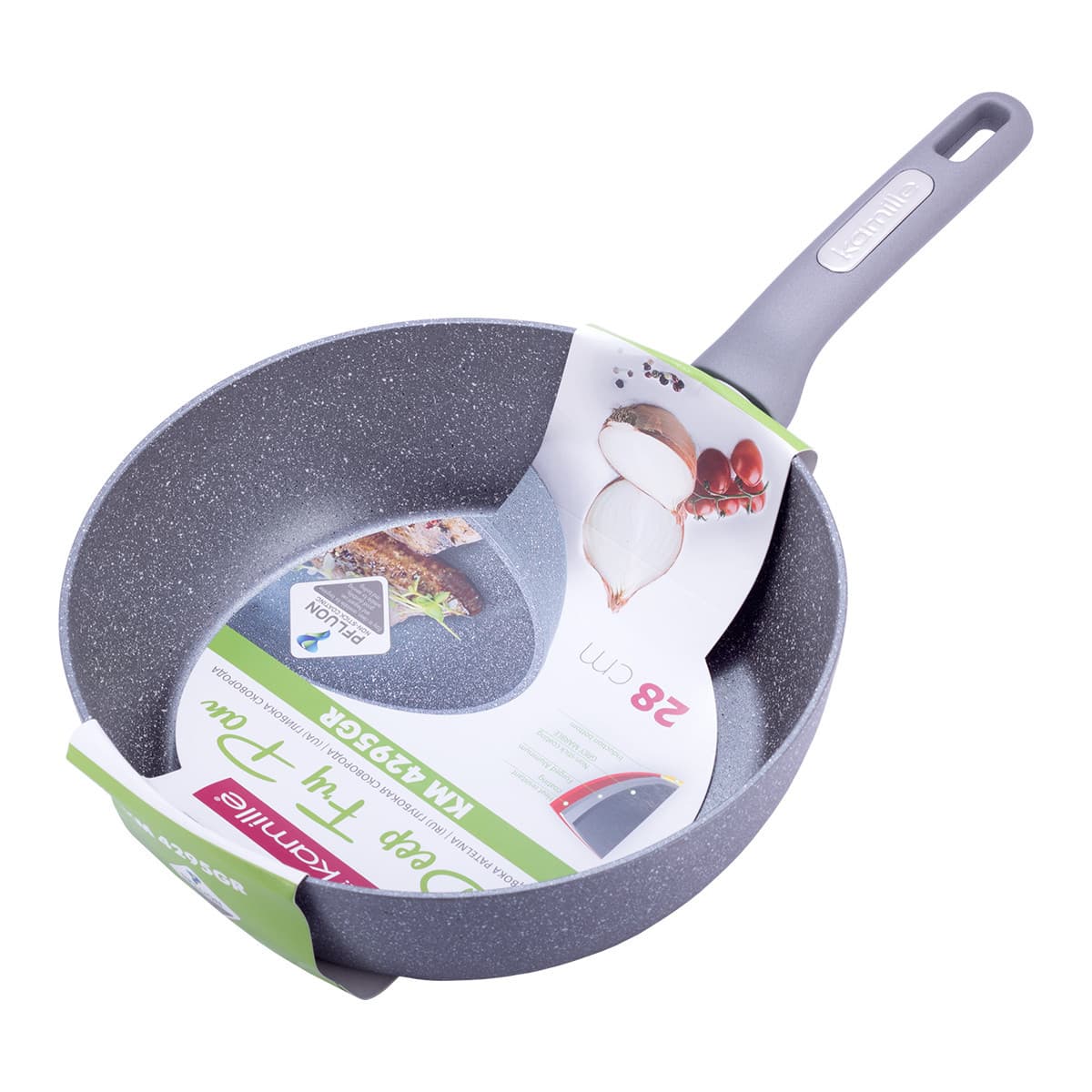 Сотейник 28 см. с гранитным покрытием Kamille KM-4295GR
