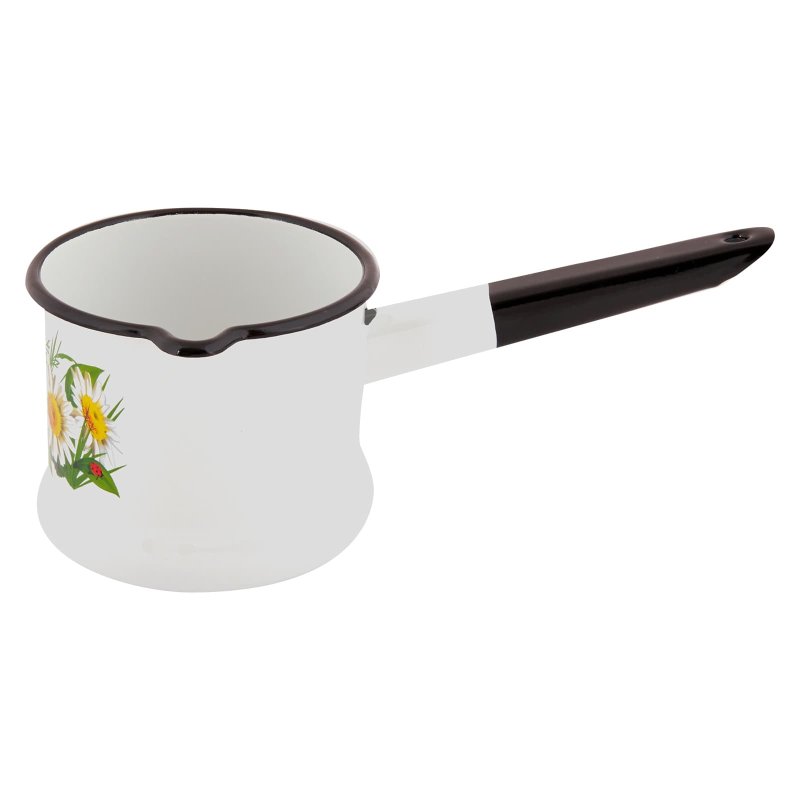 Ковш эмал 1,0л. без/крыш с рис. 90104-072/4