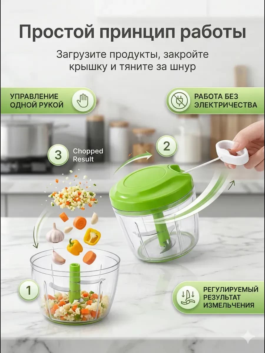 Овощерезка ручной измельчитель овощей и фруктов Nicer Dicer (SPEEDY CHOPPER)