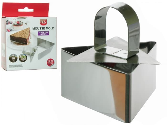 Кольцо для салата треугольный + пресс "MOUSSE MOLD"