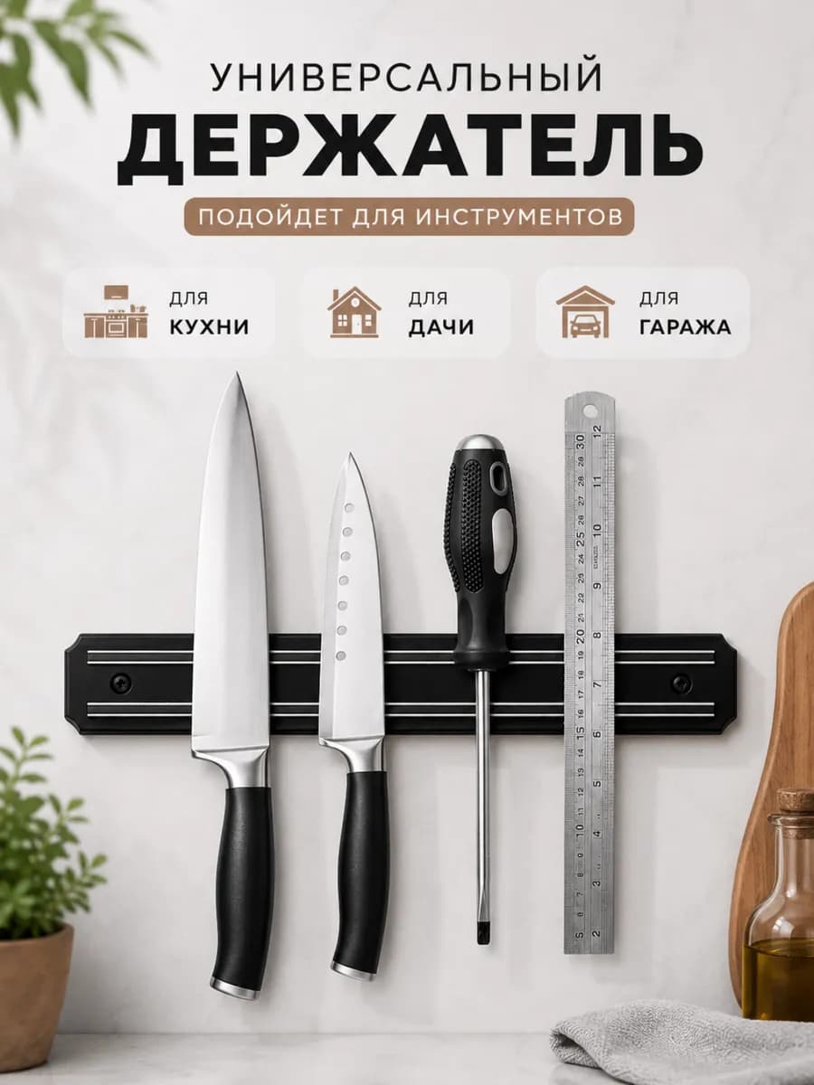 Магнитный держатель для ножей 38 см