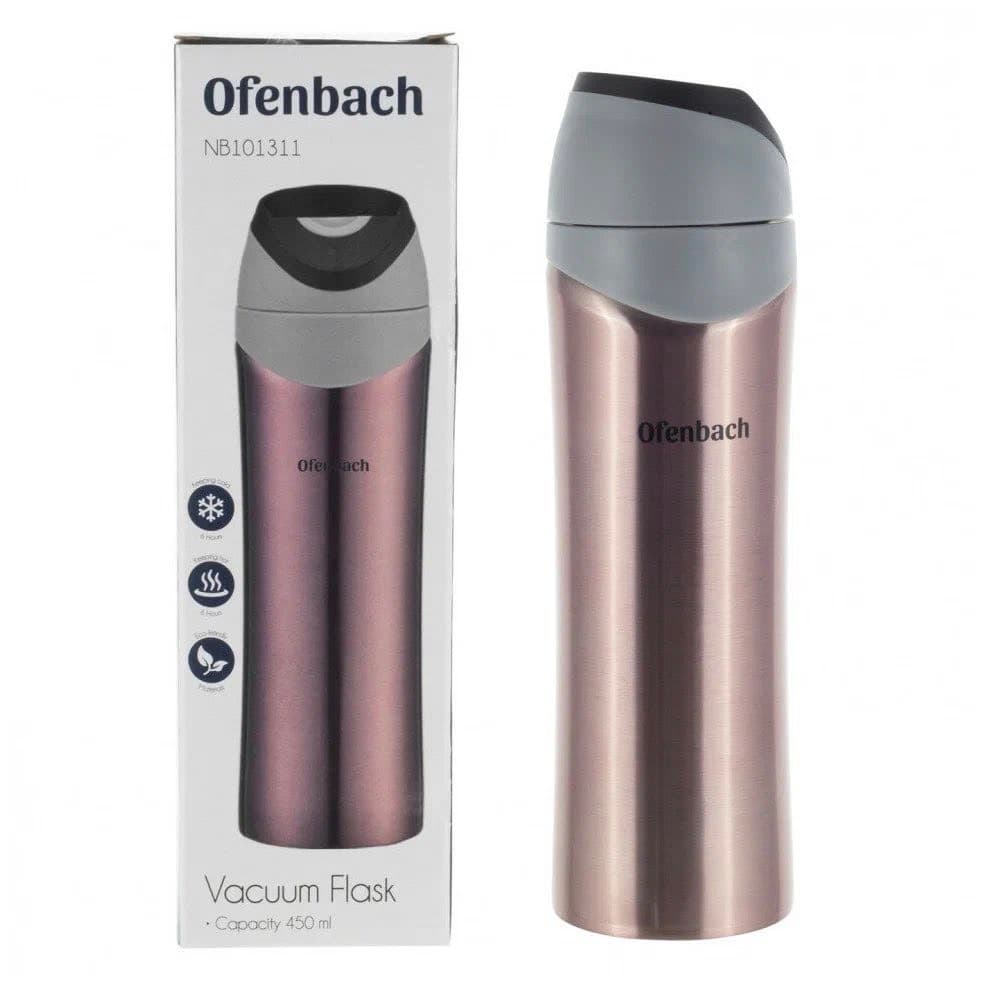 Термокружка Ofenbach NB 101311 черный 450 мл из нержавеющей стали (2 цветв)