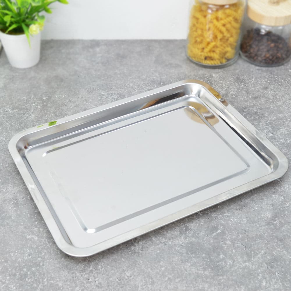 Поднос, нержавеющая сталь,мелк 40х60х2см "HIGH QUALITY"
