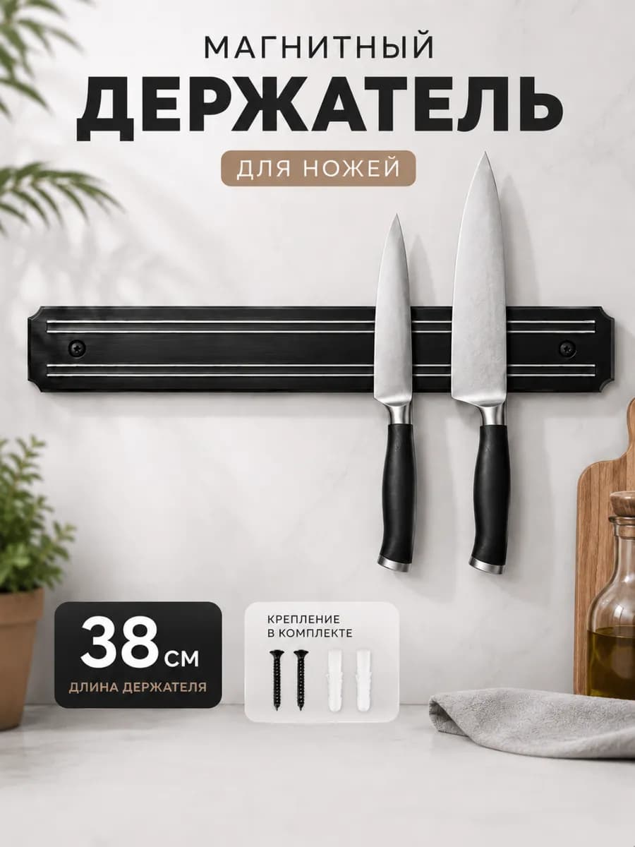 Магнитный держатель для ножей 38 см