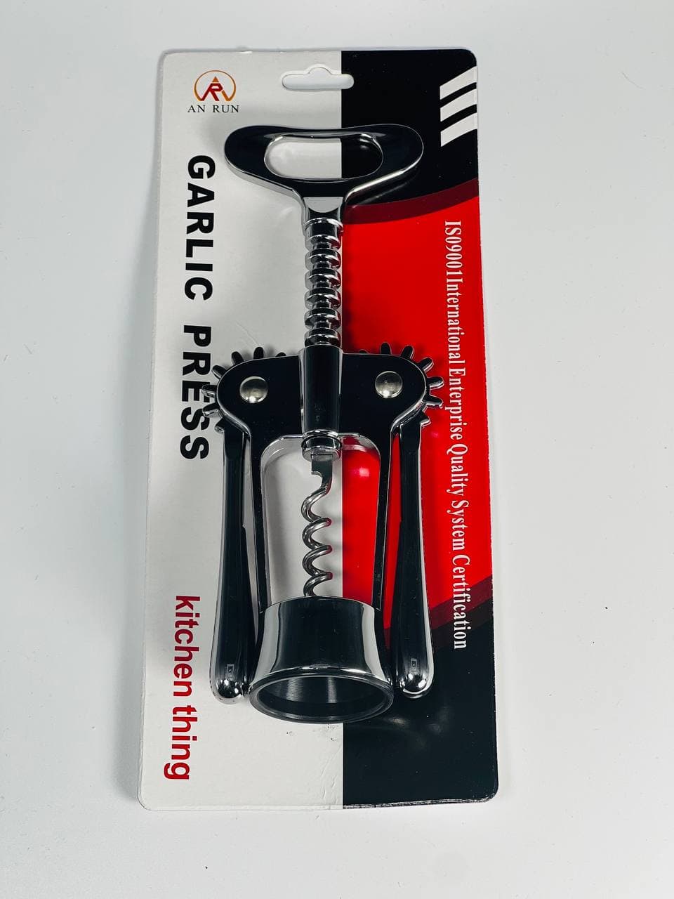 Штопор, металлический "AN RUN" GARLIC PRESS