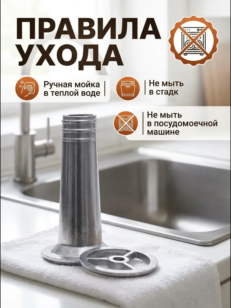 Насадка для приготовления колбасы на мясорубку