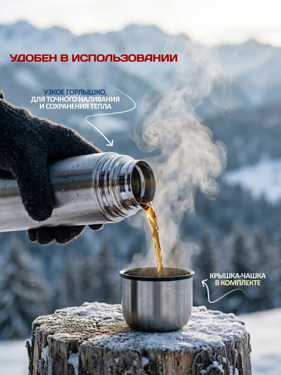 Термос для напитков 0.75л "ПОЛЯРНИК"
