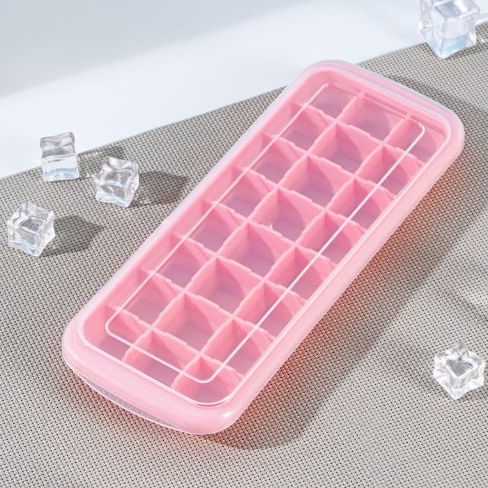 Форма для льда с крышкой, 24 ячейки, 25х9,5см, ячейка 2,5x2,5см