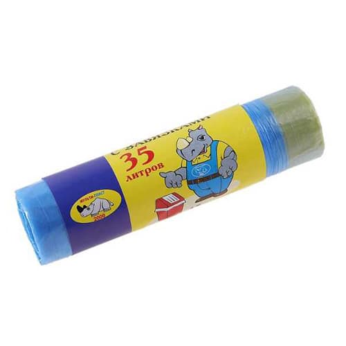 Мешки для мусора 35л с завязкой 15шт (40шт/кор)