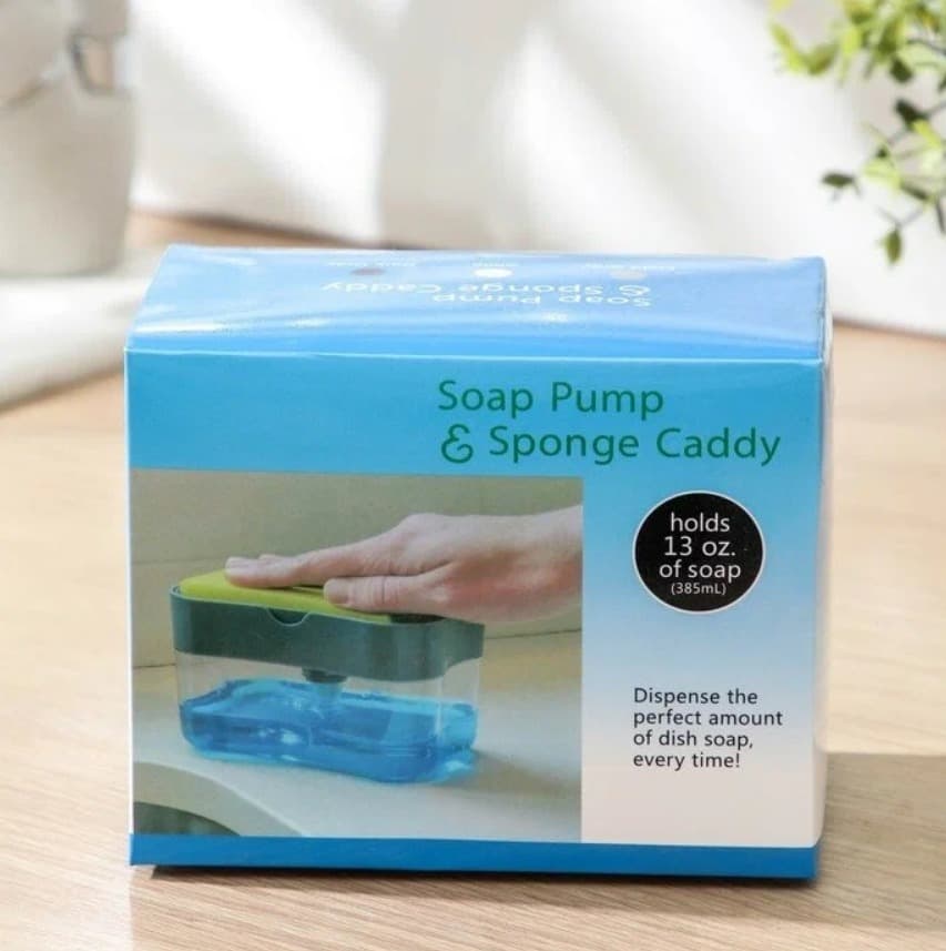 Дозатор для моющего средства Soap Pump Sponge Caddy 385 мл