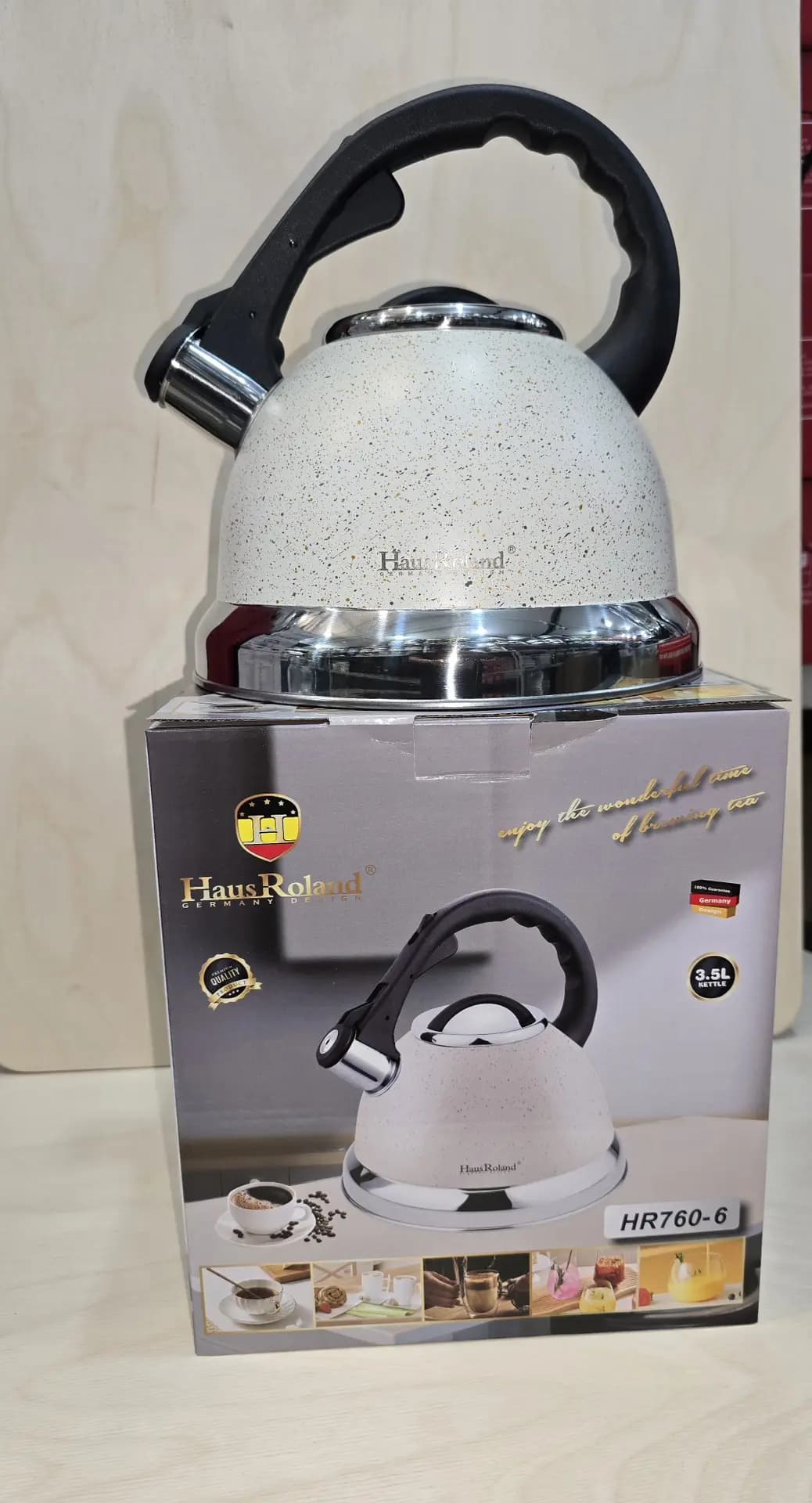 Чайник 3.5л из нержавеющей стали со свистком HousRoland, HR760-6