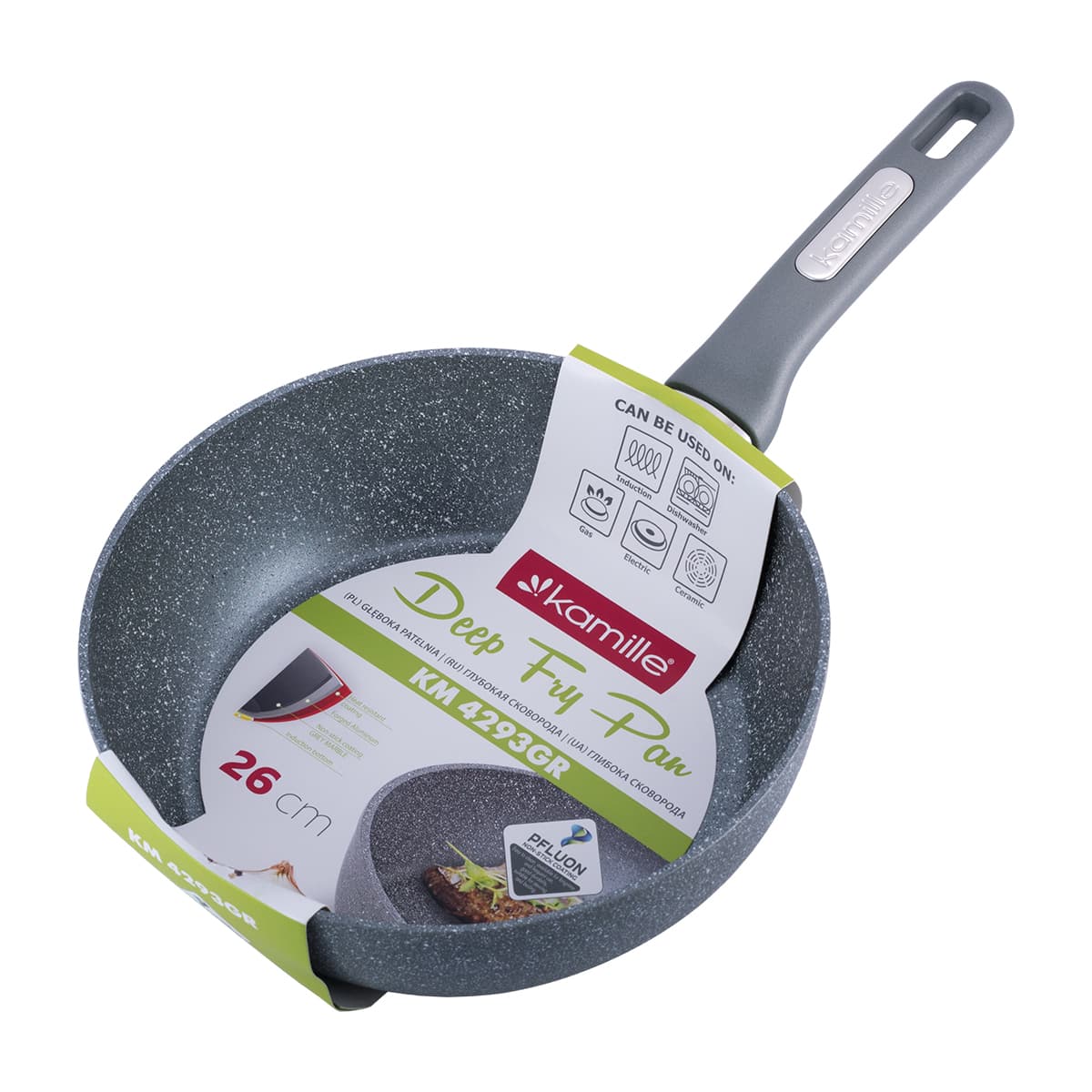 Сотейник 26 см. с гранитным покрытием Kamille KM-4293GR