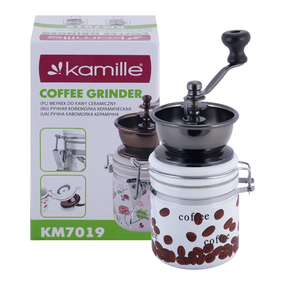 Кофемолка ручная (механическая) Kamille КМ-7019