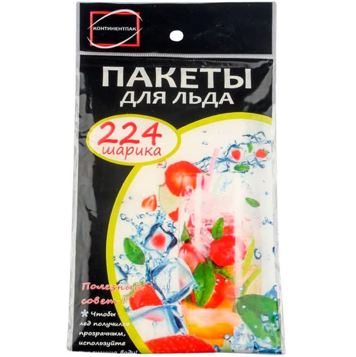 Пакеты для льда 8х28 "FunnyKitchen" 224шарика