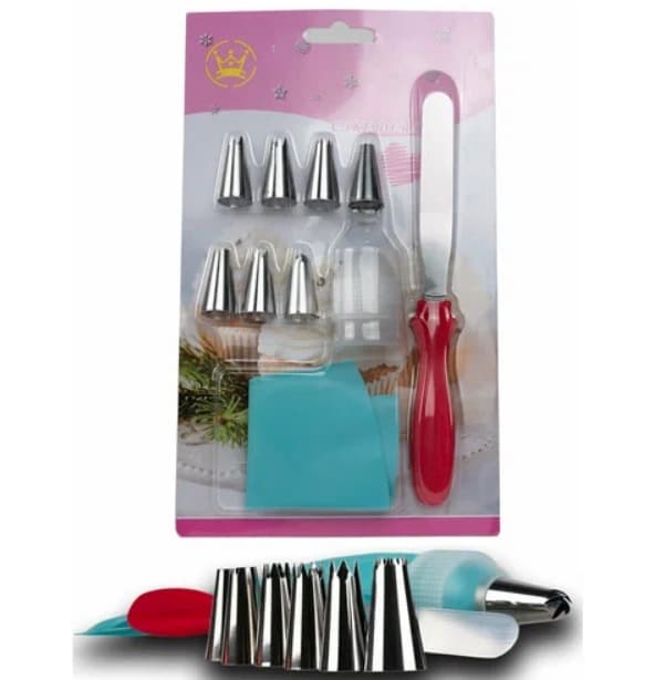 Мешком кондитерским с насадки 9шт, переходником и шпателем CAKE DERATOR