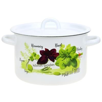 Кастрюля эмал 3,0л 01-1612/4М Базилик