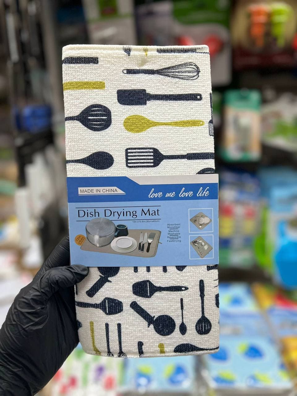 Коврик для сушки посуды из микрофибры "Dish Drying mat".15in.x20in.(38cm x 51cm)