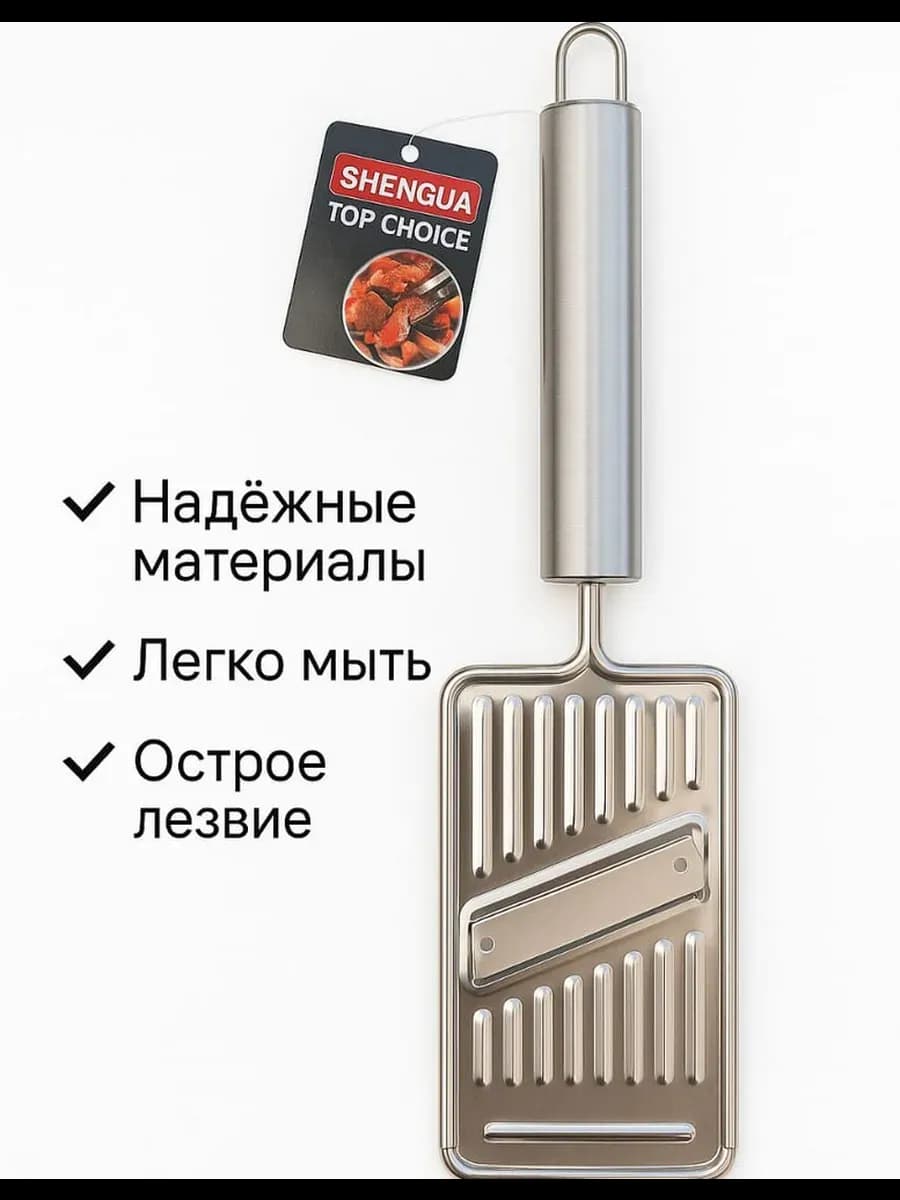Терка 28,5x9 см для нарезки овощей. H0544 "Shengya Top Choice"