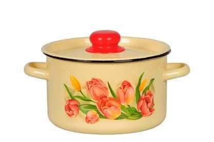 Кастрюля эмал 7,0л с рисунком