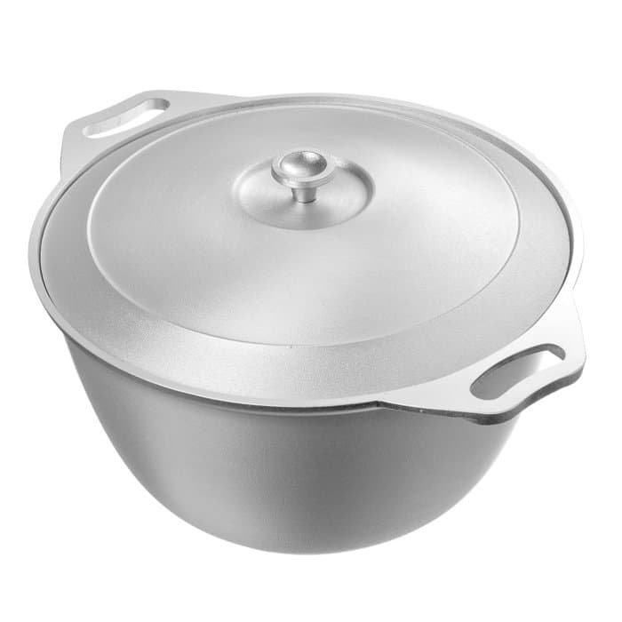 Кастрюля алюм литая 4,0л алюм/кр ТМ KUKMARA.к40