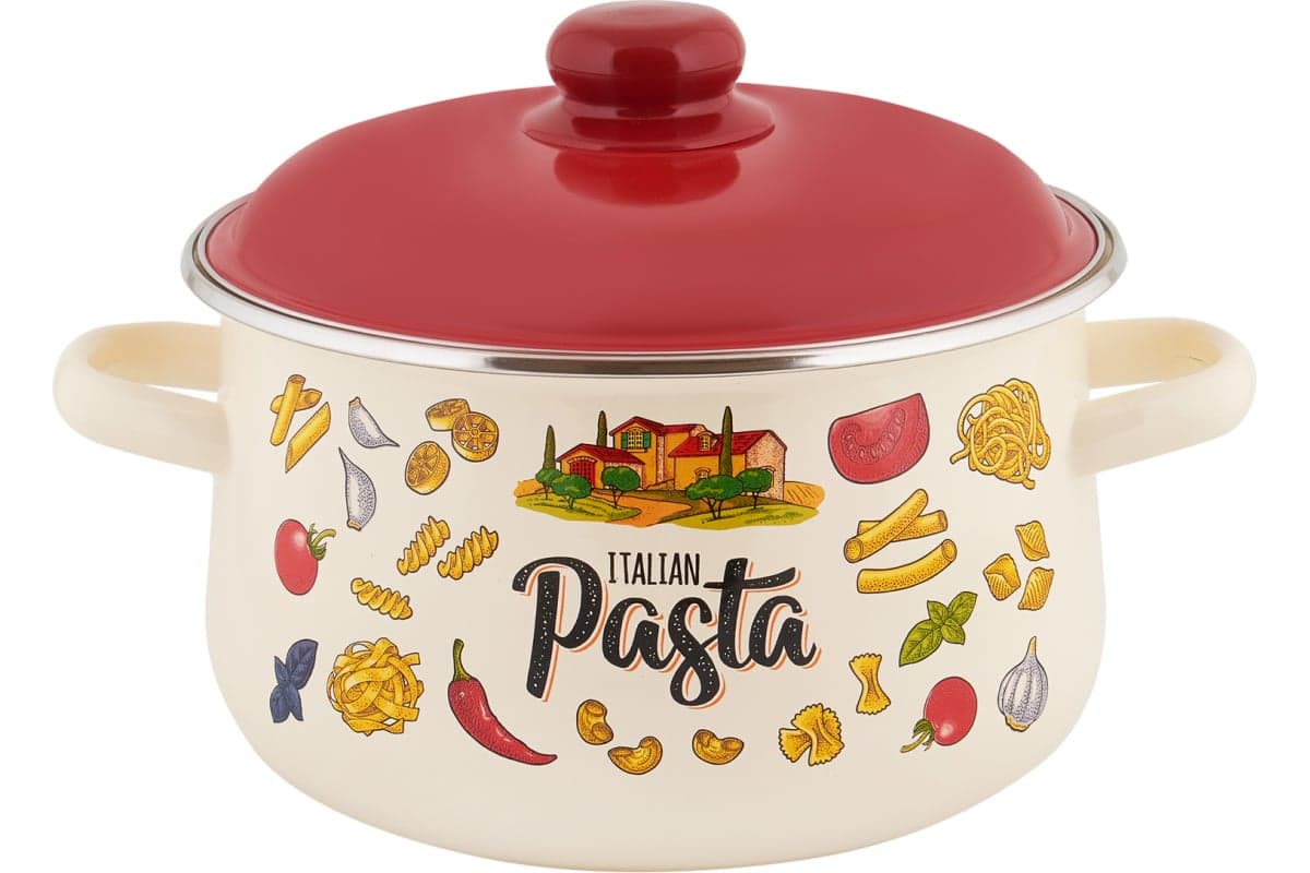 Кастрюля эмал коническая appetite Pasta ITALIAN 4 л 1с46я