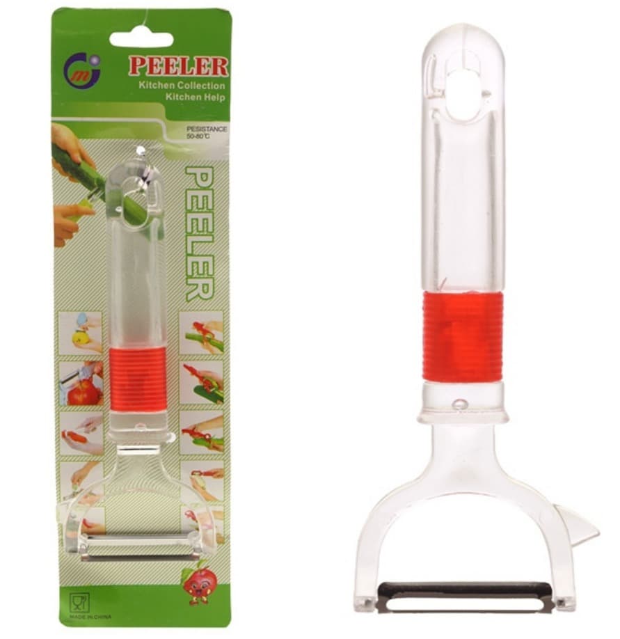 Овощечистка стеклянной ручкой рогатка "PEELER"
