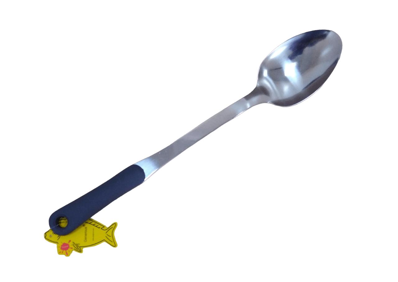 Ложка кухонная, с серой силиконовой ручкой 38см "Generous"